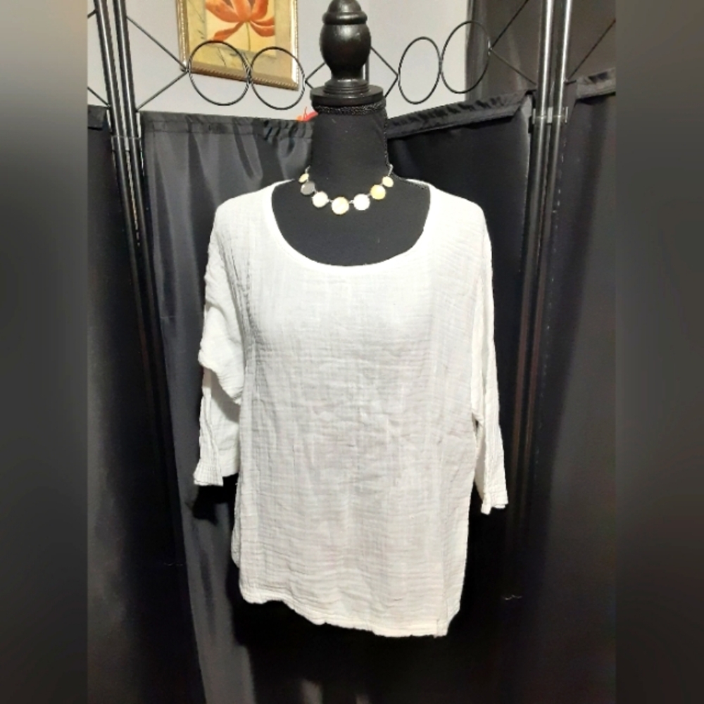 Prairie Underground NWT Cream White Blouse Women's Size M Cottage Core